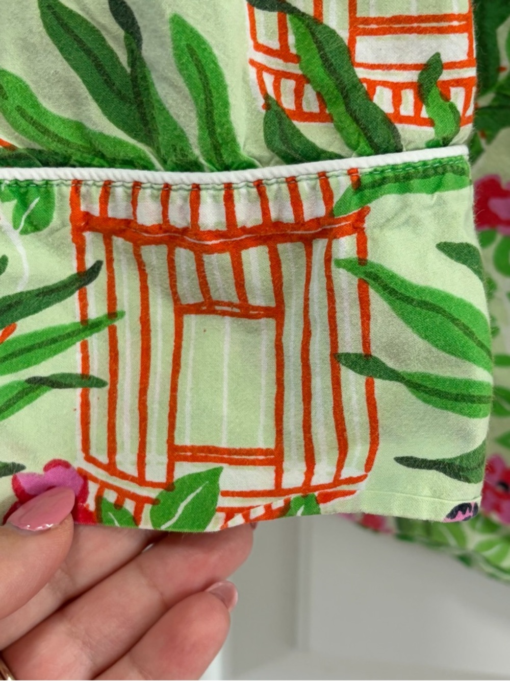 Printfresh Birds of a Feather size Small Long Sleeve Pajama Top in Kiwi Slice - Picture 7 of 9